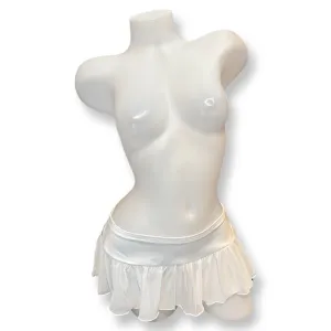 Mesh Mini Skirt White