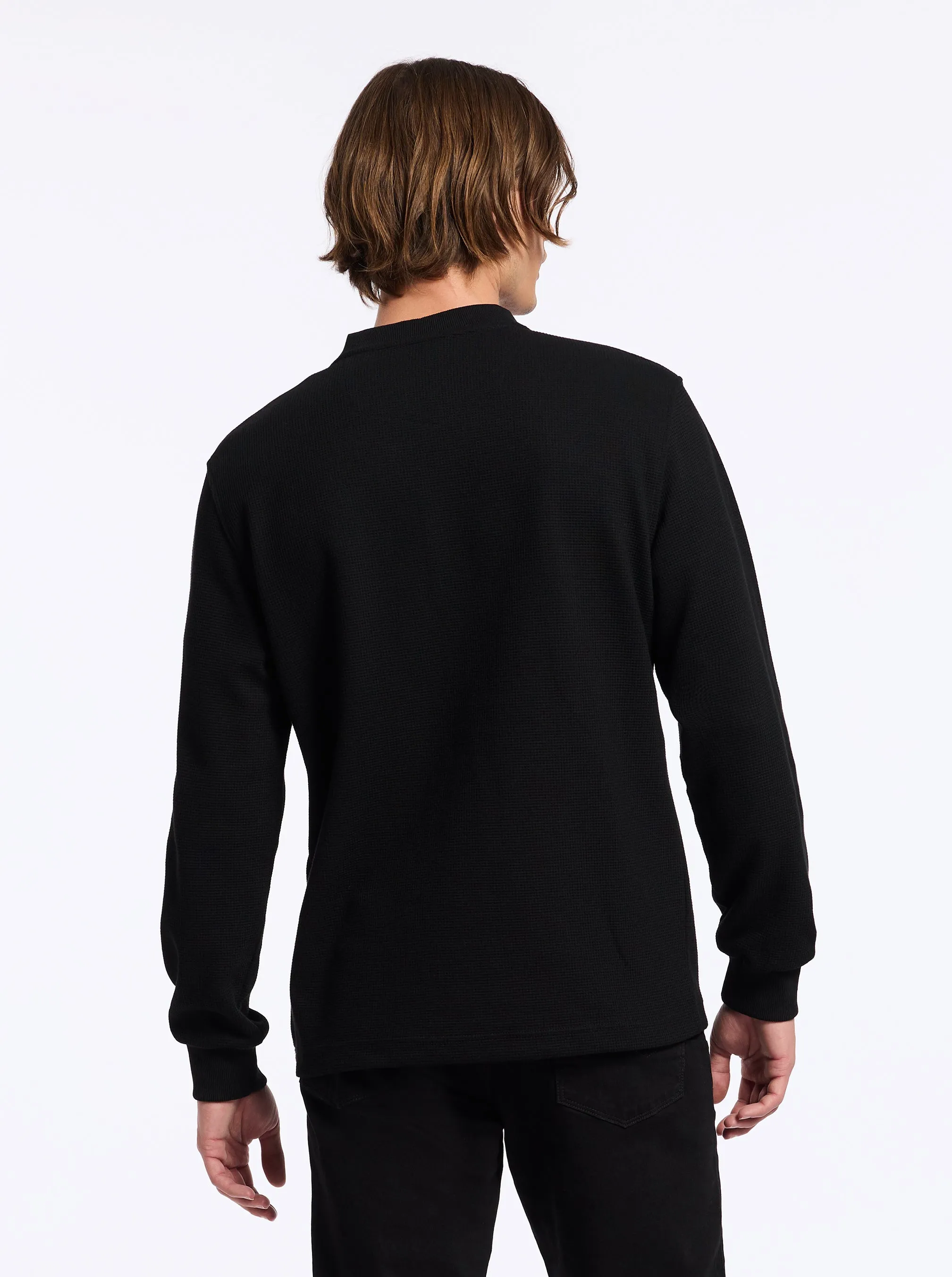 MESSI HENLEY LONG SLEEVE KNIT SHIRT