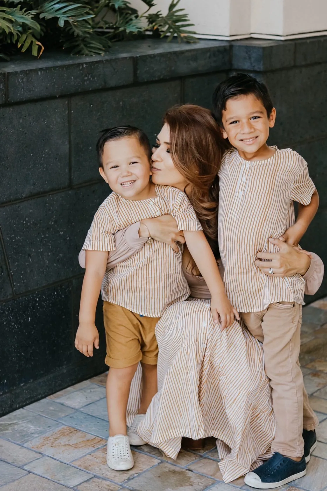 Mini Cameron Henley in Golden Stripes