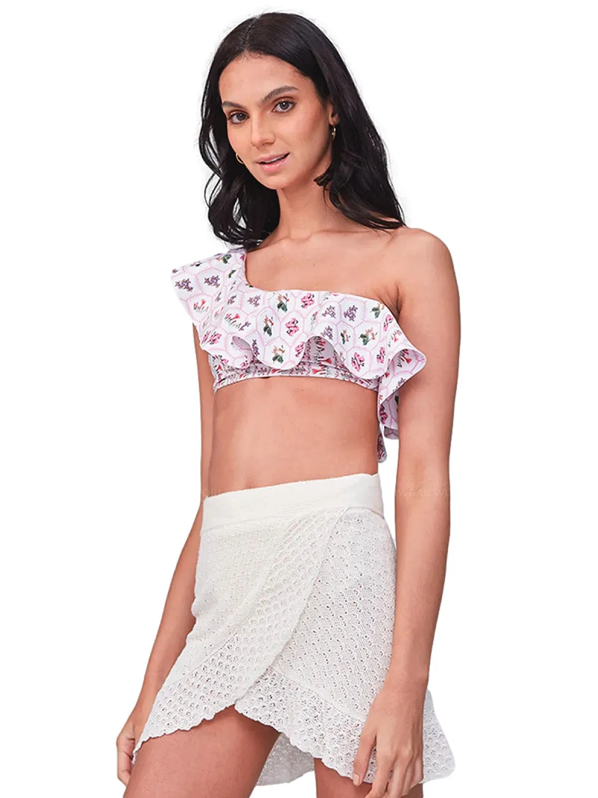 Mini Skirt Crochet Ivory