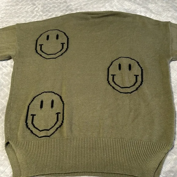 MIOU MUSE SMILE SWEATER - OLIVE-SIZE S