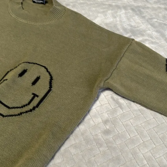 MIOU MUSE SMILE SWEATER - OLIVE-SIZE S