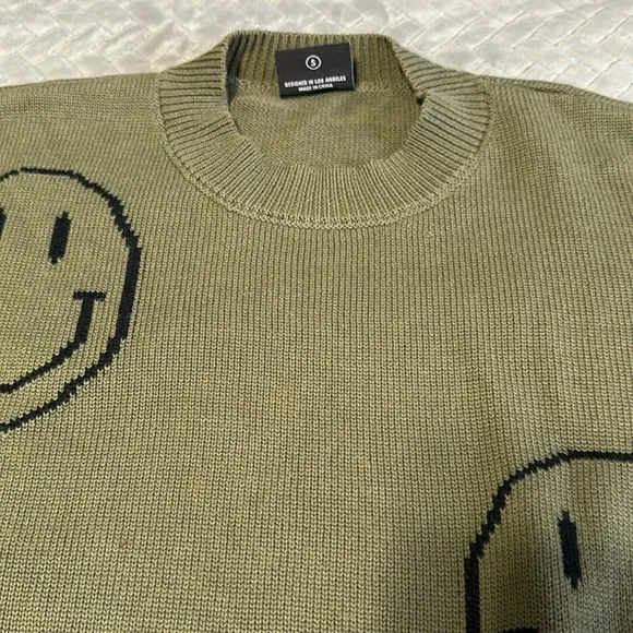MIOU MUSE SMILE SWEATER - OLIVE-SIZE S