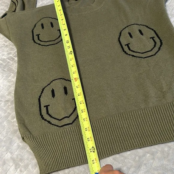 MIOU MUSE SMILE SWEATER - OLIVE-SIZE S