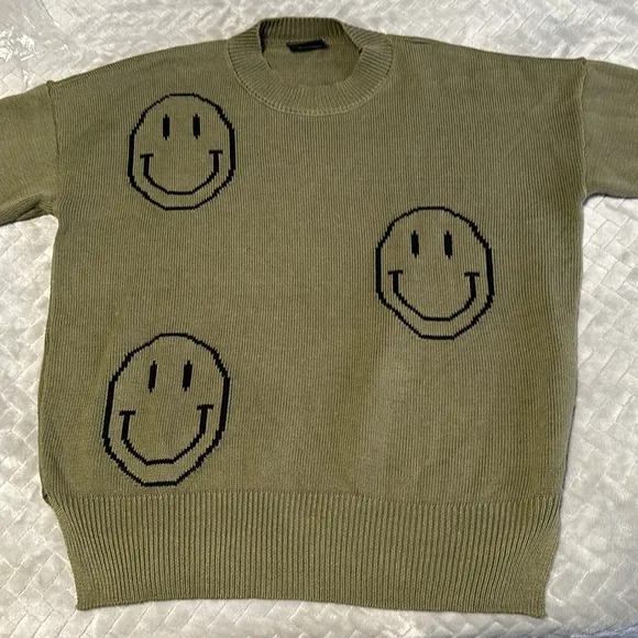 MIOU MUSE SMILE SWEATER - OLIVE-SIZE S