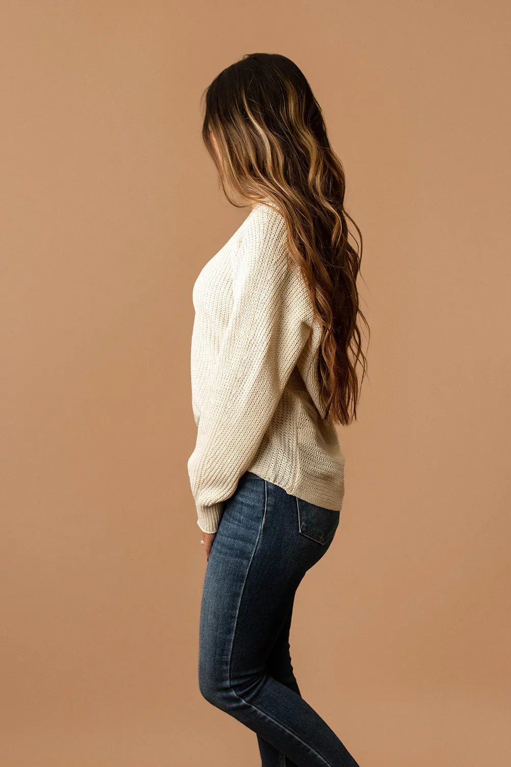 Missing Nothing Knit Sweater (Ivory)