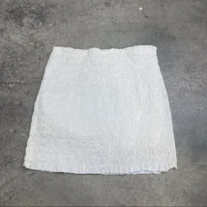 MISTRESS ROCKS White Ruched Mini Skirt Small