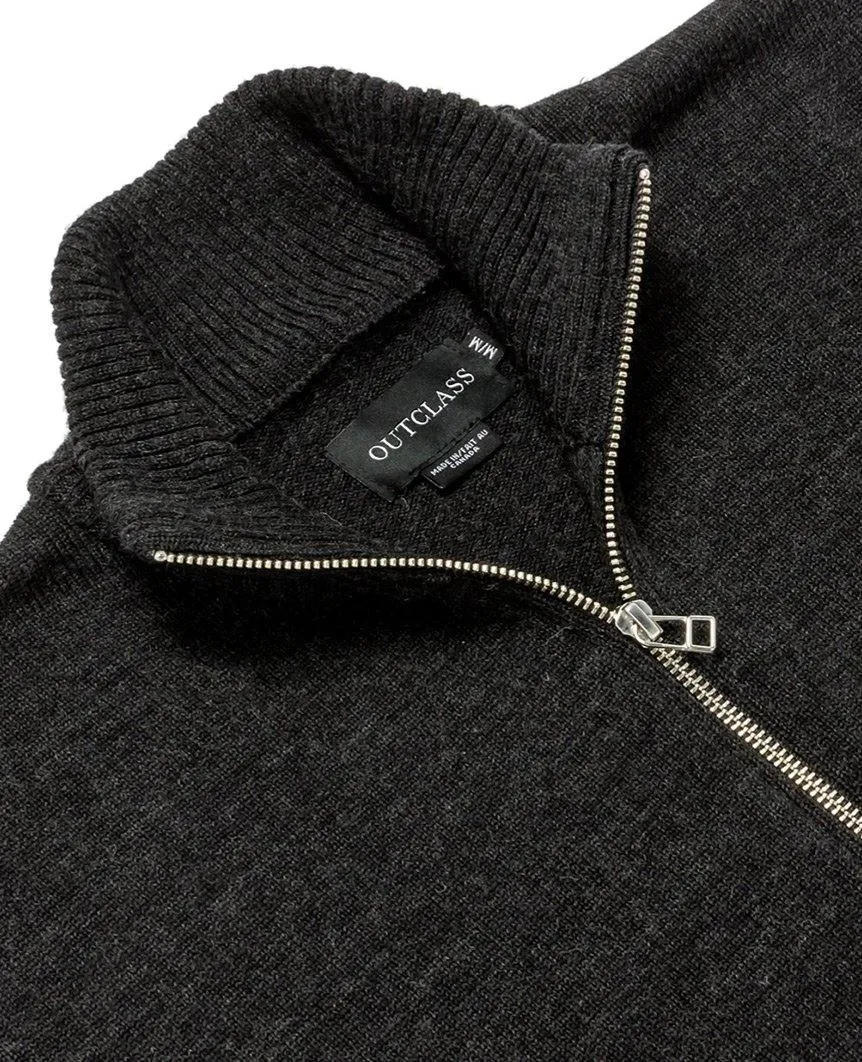 Mockneck Sweater Charcoal Grey