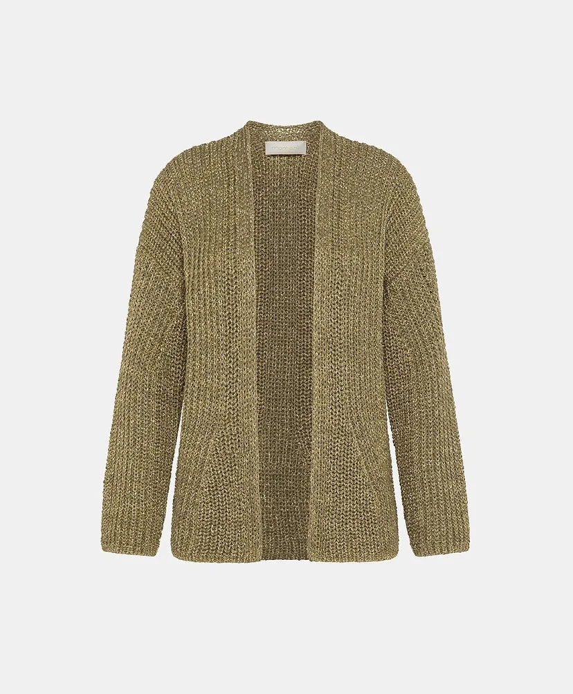 Momoni Aiwe Cardigan in Corn Cob Stitch Verde