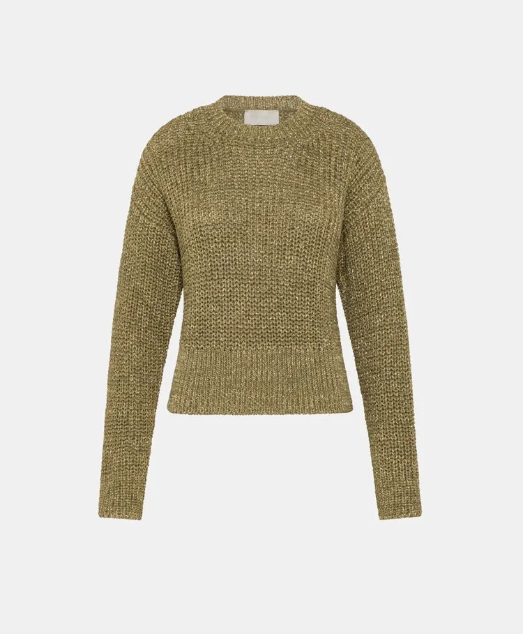 Momoni Edulis Sweater in Cob Stitch in Verde