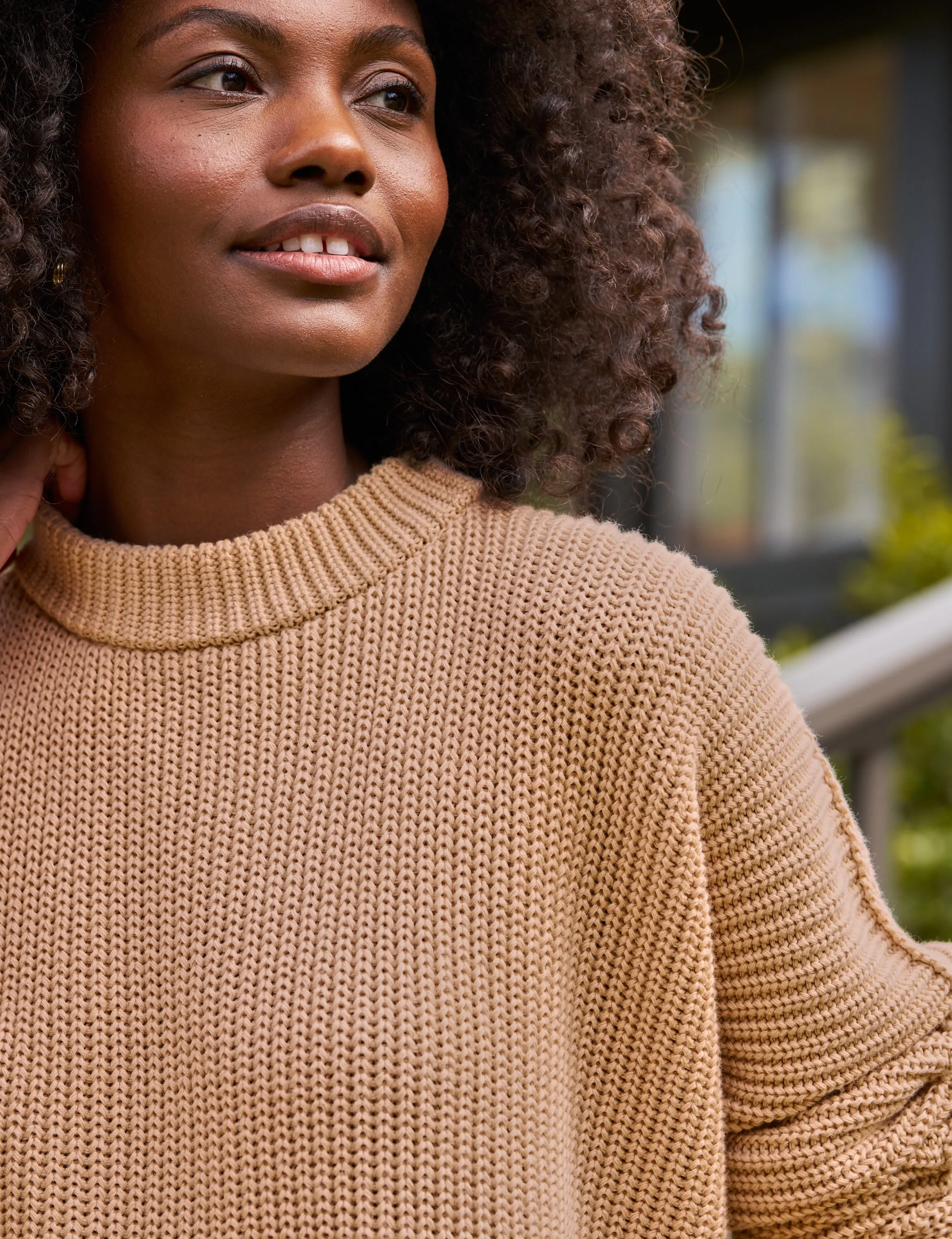 MONTECITO SWEATER Camel, Pure Italian Cotton