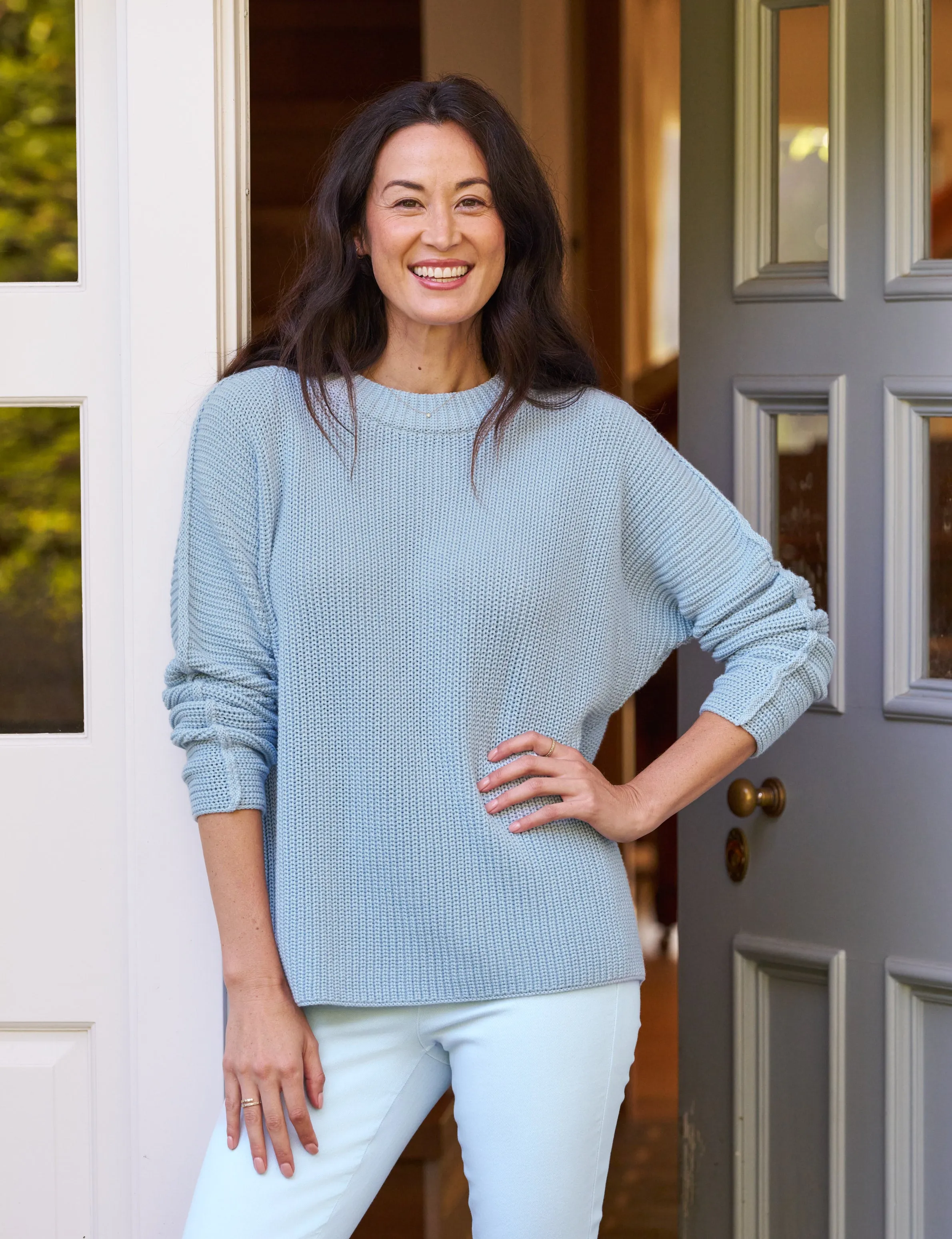MONTECITO SWEATER Ice, Pure Italian Cotton