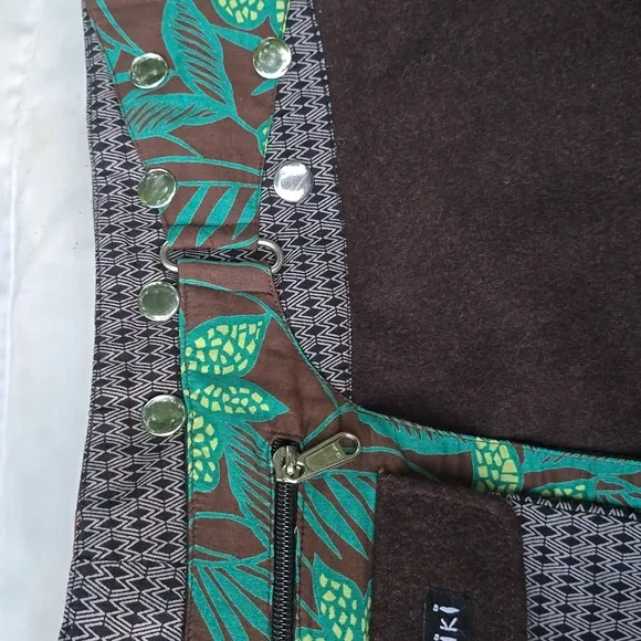 Moshiki Reversible Wrap Short Skirt One Size~Adjustable w Snaps