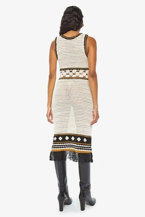 Mother The Frayed Edge Dress - Sand Dune