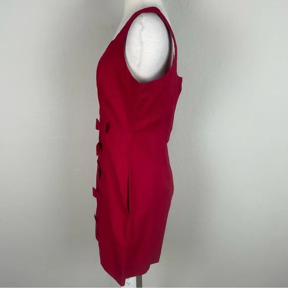 Moulinette Soeurs Red Sleeveless Cascading Bow Dress 10