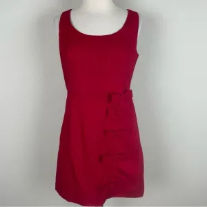 Moulinette Soeurs Red Sleeveless Cascading Bow Dress 10