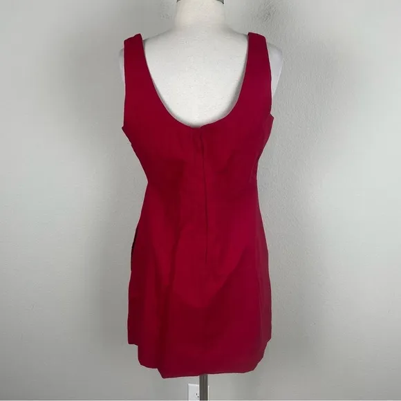 Moulinette Soeurs Red Sleeveless Cascading Bow Dress 10