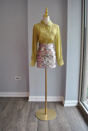 MULTICOLOR SEQUIN MINI SKIRT