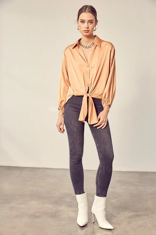 Mustard Seed Junior FRONT TIE SHIRT