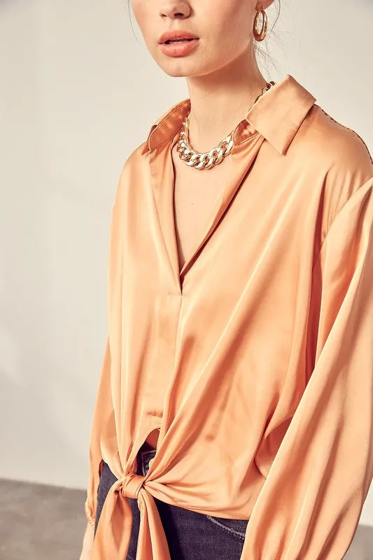 Mustard Seed Junior FRONT TIE SHIRT