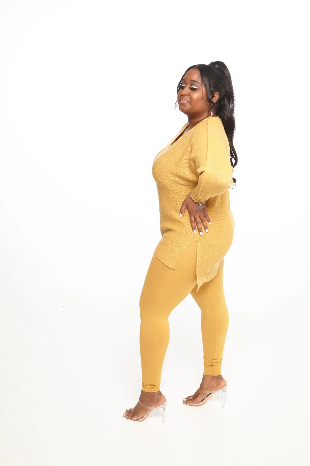 Mustard Sweater Set