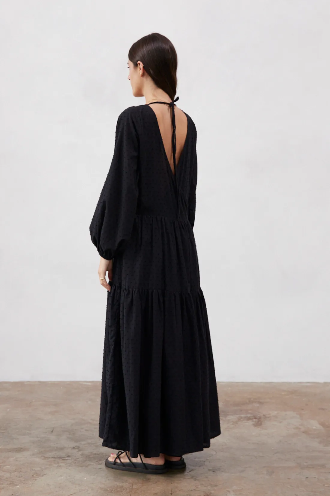 Natalie Wrap Dress Black Polka Dot