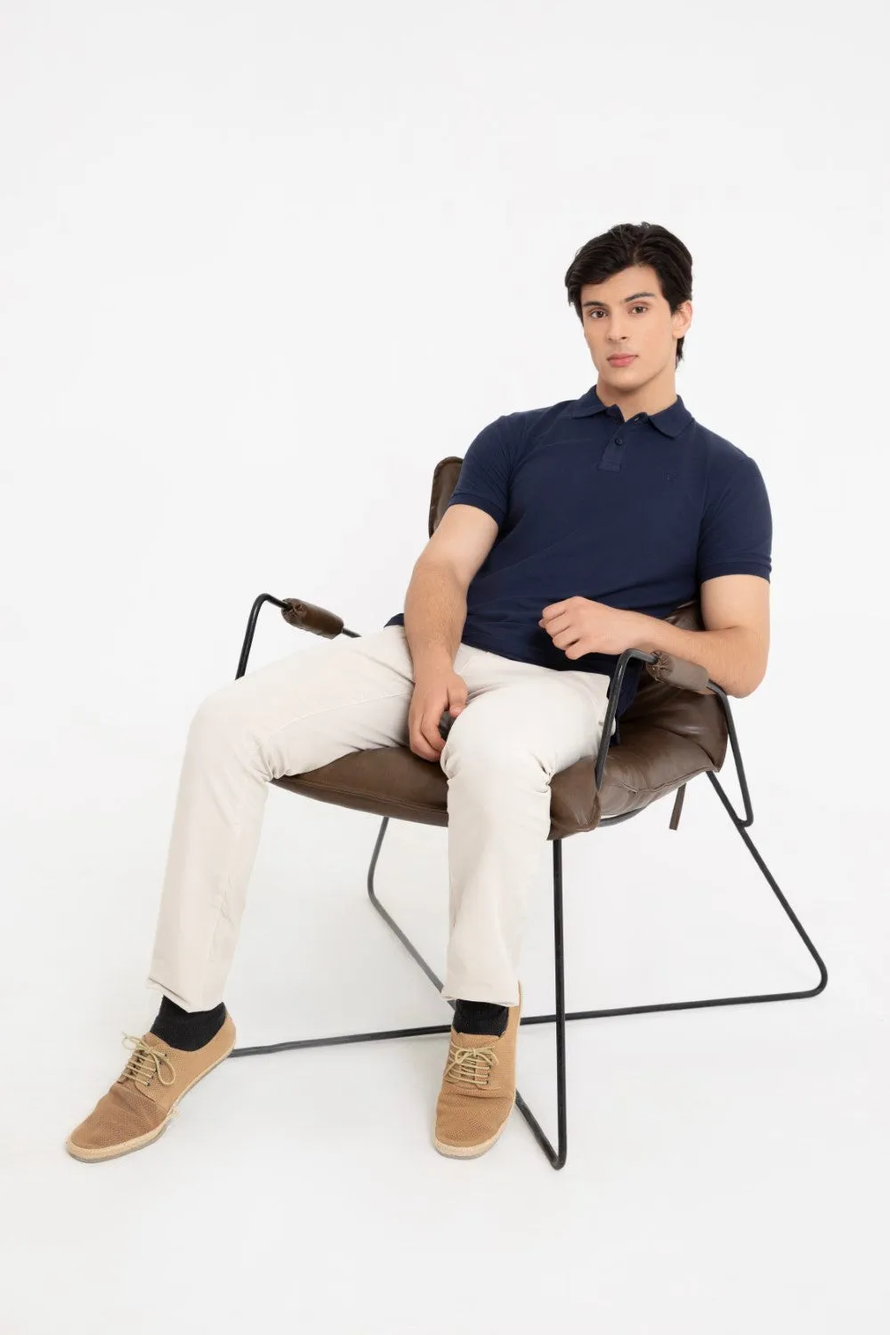Navy Collar T-Shirt