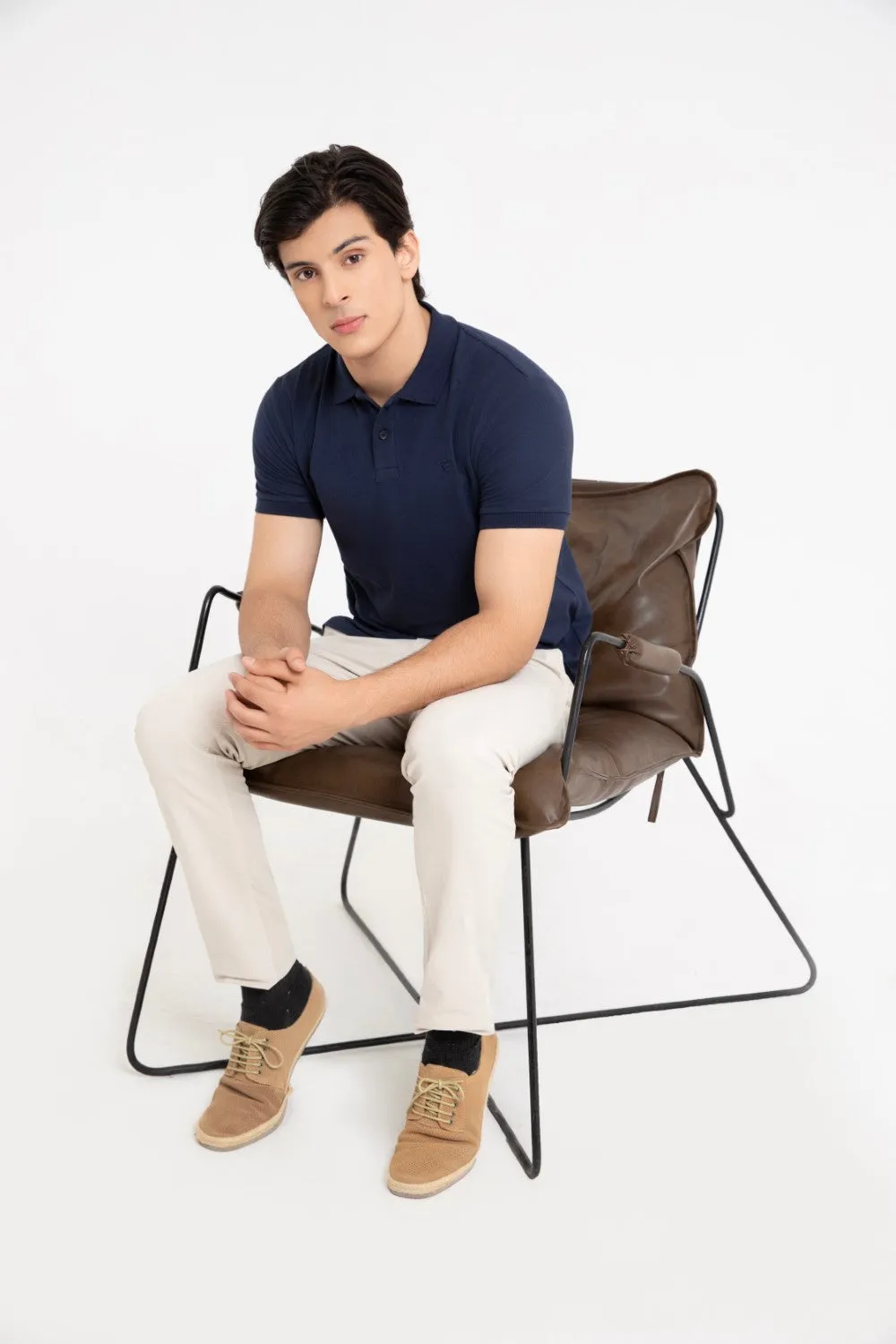 Navy Collar T-Shirt