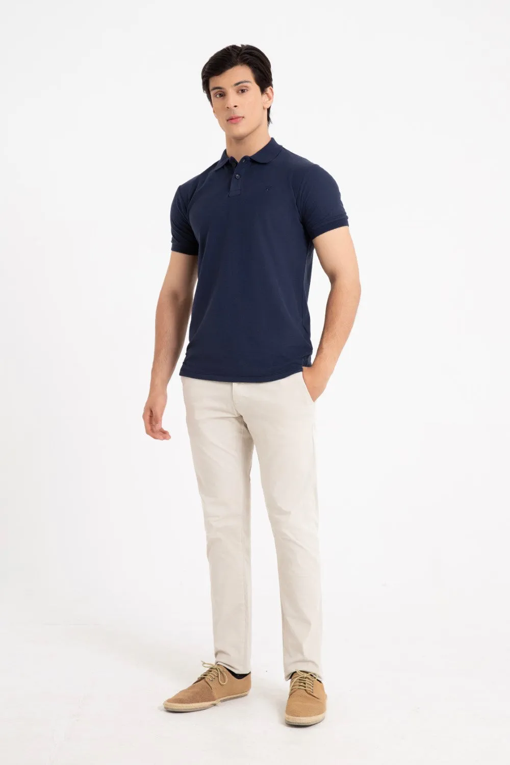Navy Collar T-Shirt