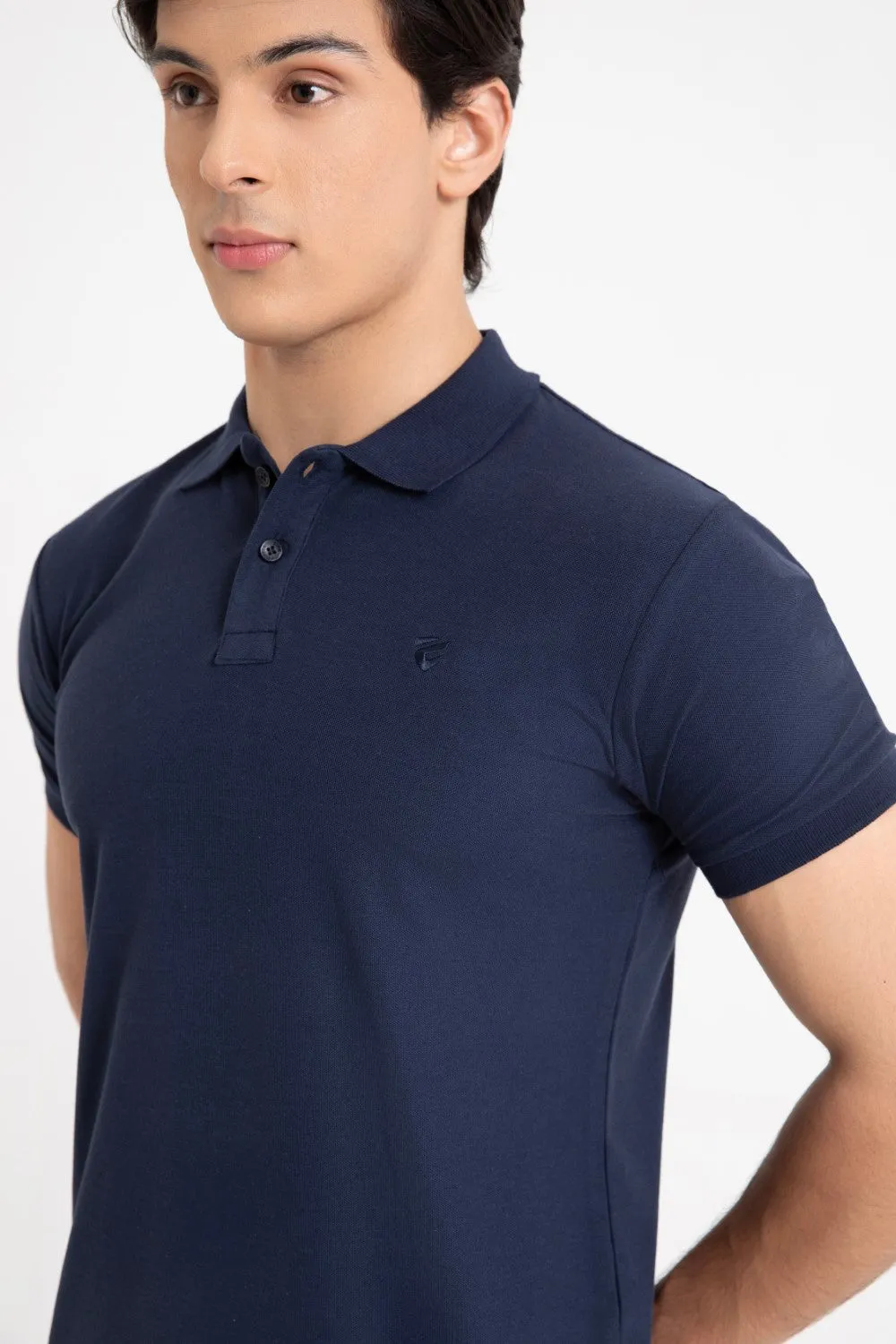 Navy Collar T-Shirt