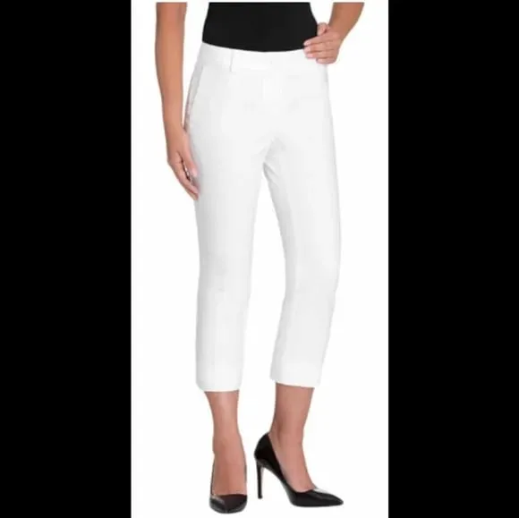NEW Hilary Radley Capri Pant With Stretch, White, Sz 4