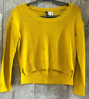 New Women's Divided H&M Mustard Yellow Knit Sweater, Sz 2!