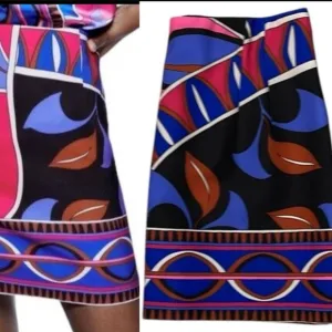 New Zara Mini Skirt Bright Hues Sexy Date Night BLOGGER FAV - Viral