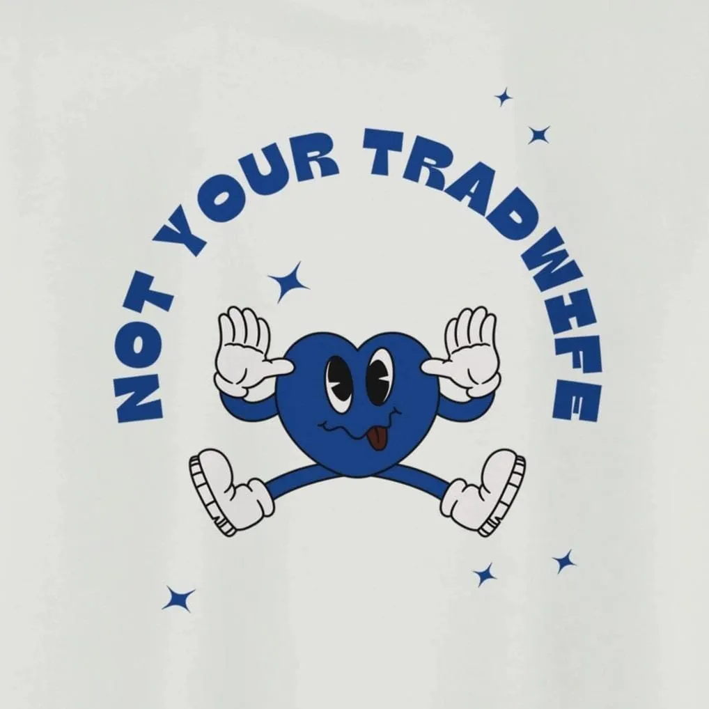 Not Your Tradwife - Oversize Shirt Bio-Baumwolle black/white