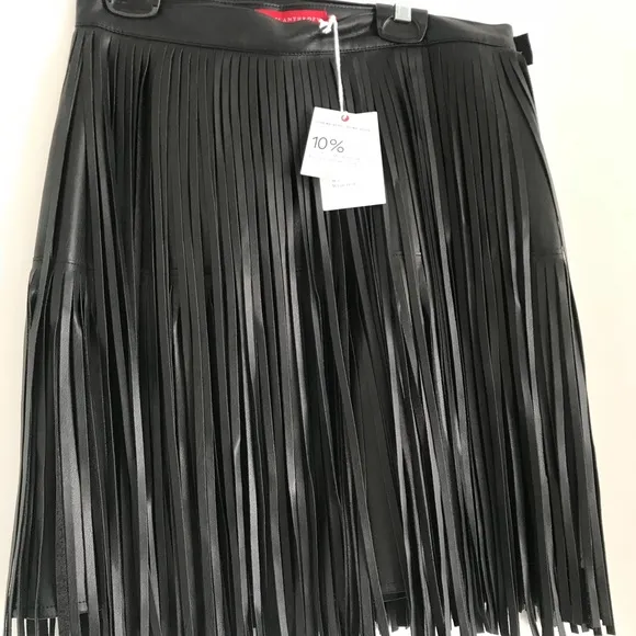 nphilanthropy vegan fringe skirt