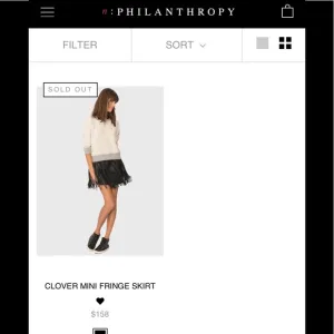 nphilanthropy vegan fringe skirt