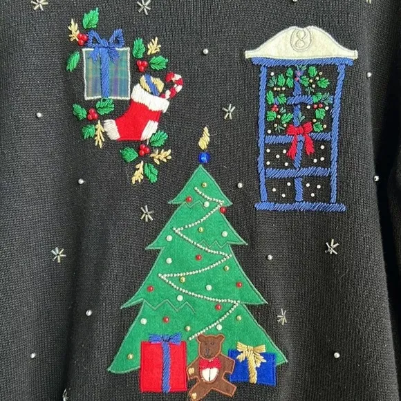 Nutcracker Holiday Time Black and Red Christmas Sweater