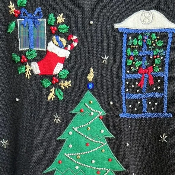 Nutcracker Holiday Time Black and Red Christmas Sweater