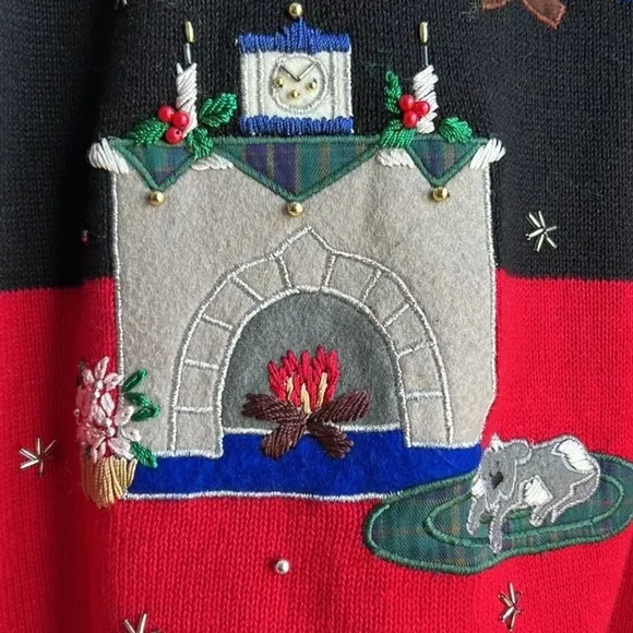 Nutcracker Holiday Time Black and Red Christmas Sweater
