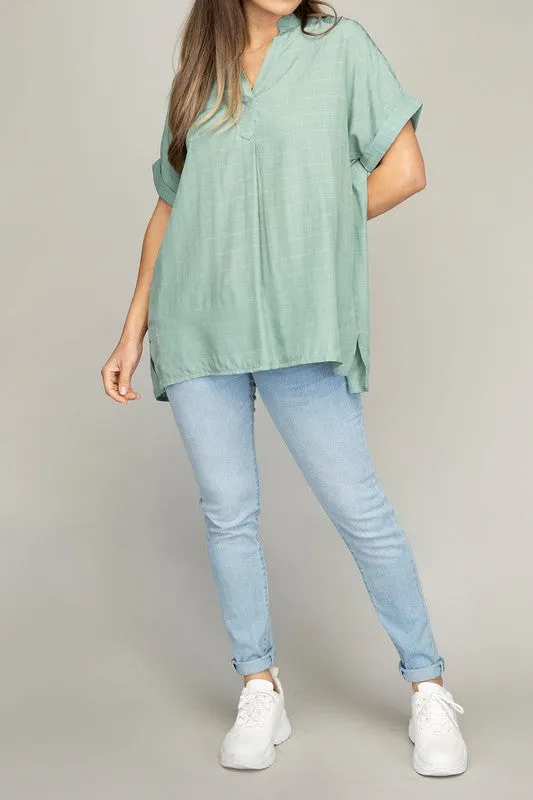 Nuvi Apparel Henley neck shirt