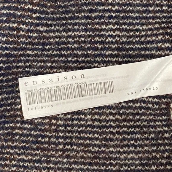 NWOT En Saison Plaid Sweater Knit Mini Skirt In Brown Multi Size Medium.