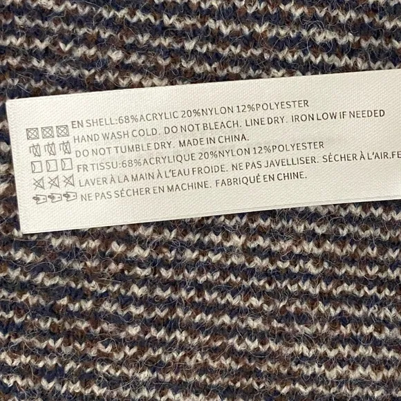 NWOT En Saison Plaid Sweater Knit Mini Skirt In Brown Multi Size Medium.