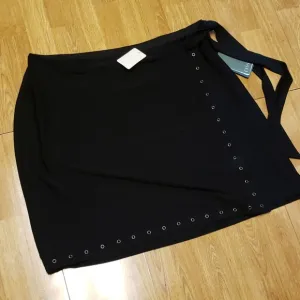 NWT Lysse 3X Jory faux wrap black skirt