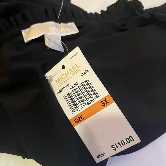 NWT Michael Michael Kors black dress size 3X