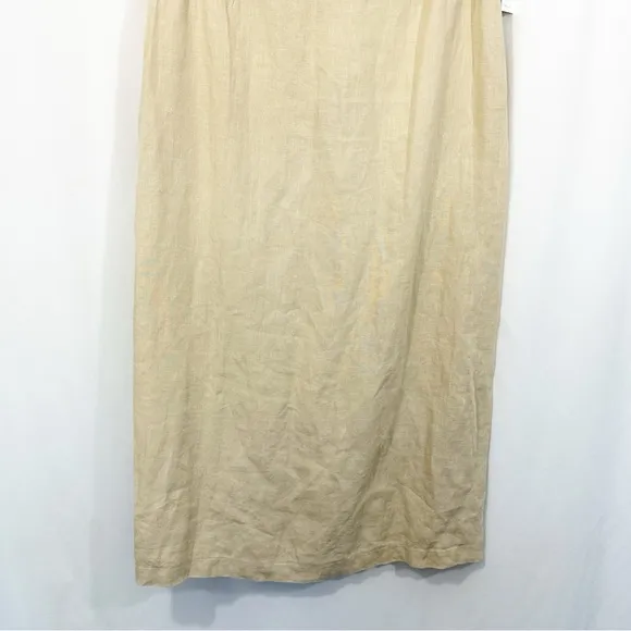 NWT VETTA Linen Wrap Mini Skirt in Stone