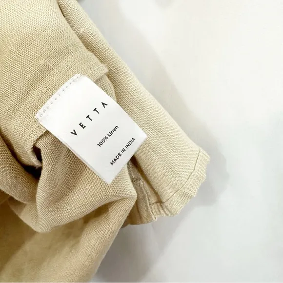 NWT VETTA Linen Wrap Mini Skirt in Stone