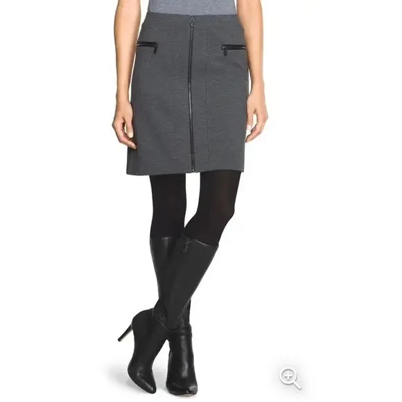 NWT White House Black Market Zipped Mini Skirt Size 4