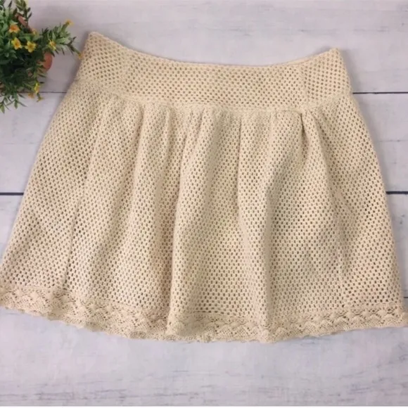 NWT Zara Crochet Boho Mini Skirt