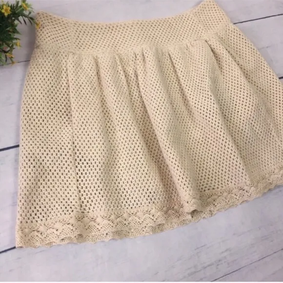 NWT Zara Crochet Boho Mini Skirt