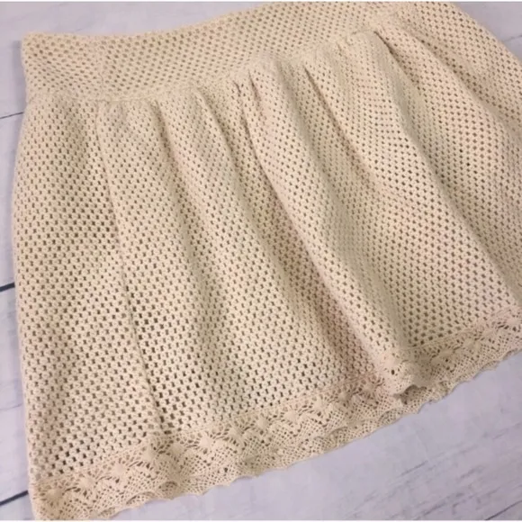 NWT Zara Crochet Boho Mini Skirt